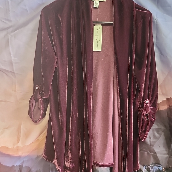 French Laundry Velvet Maroon Blazer - Picture 1 of 5